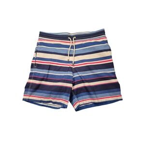Allen Edmonds Mens Blue Striped Swim Trunks Handcrafted in Spain Size M
